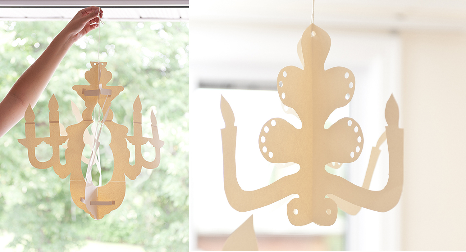 Diy Paper Chandeliers - Free Printable Chandelier Template