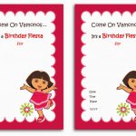 Dora Birthday Cards Free Printable | Birthdaybuzz   Dora Birthday Cards Free Printable