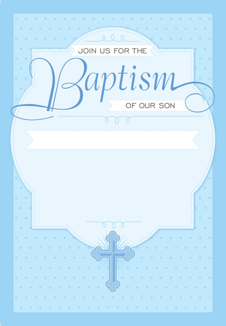 Dotted Blue - Free Printable Baptism &amp; Christening Invitation - Free ...