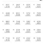Download Our Free Printable 3 Digit Subtraction Worksheet With No   Free Printable Subtraction Worksheets Download Our Free Printable 3 Digit Subtraction Worksheet With No   Free Printable Subtraction Worksheets