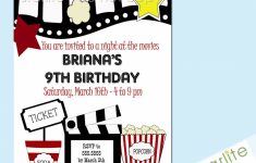 Free Printable Movie Ticket Birthday Party Invitations