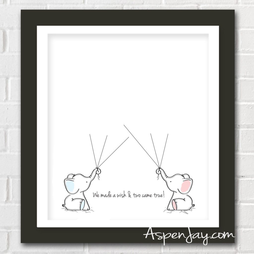 Elephant Baby Shower Guest Book Printable - Aspen Jay - Free Printable Elephant Baby Shower