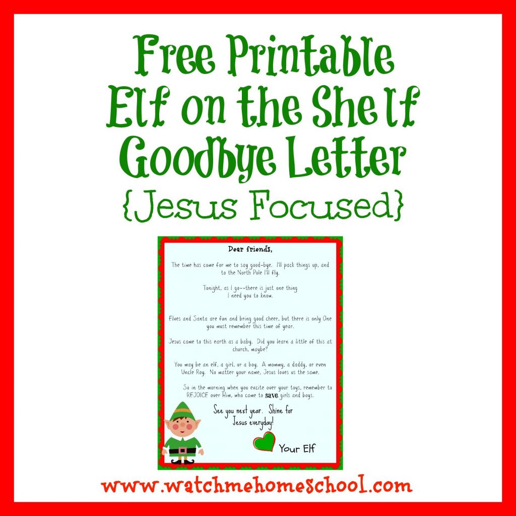 Elf On The Shelf Farewell Letter Printable | Elf On The Shelf - Elf On ...