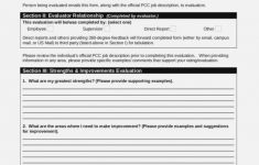 Free Employee Evaluation Forms Printable