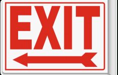 Free Printable Exit Signs With Arrow