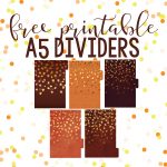 Fall Freebies! Free Printable Dividers & Dashboards!   Planning Inspired   Free Printable Dividers