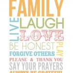 Family Subway Art Free Printable | Printables And Fonts | Family   Free Printable Subway Art Template