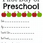 First Day Of School Printable About Me Signs | Bear Hugs And Blanket   Free Printable First Day Of School Certificate