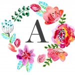 Floral Monogram Free Printable | Wall Art Printables | Monogram Wall   Free Printable Wall Decor