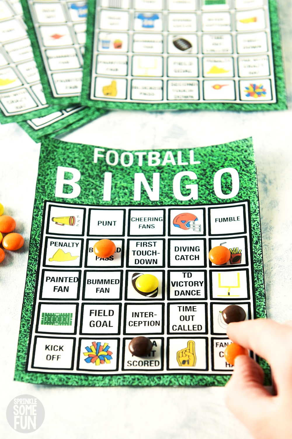 Football Watch Party Tips⋆ Free Printable Decor &amp;amp; Bingo ⋆ Sprinkle - Free Printable Christmas Board Games