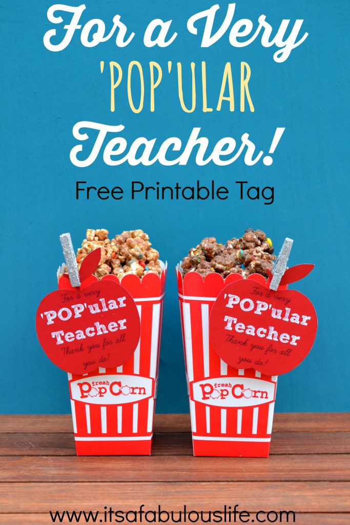 Free Popcorn Teacher Appreciation Printable