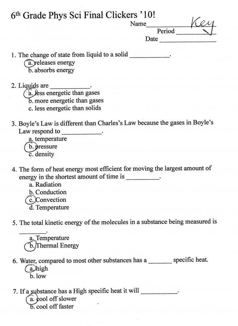 Free 6Th Grade Science Worksheets 6Th Grade Science Printable - Free Printable Science Worksheets For Grade 2