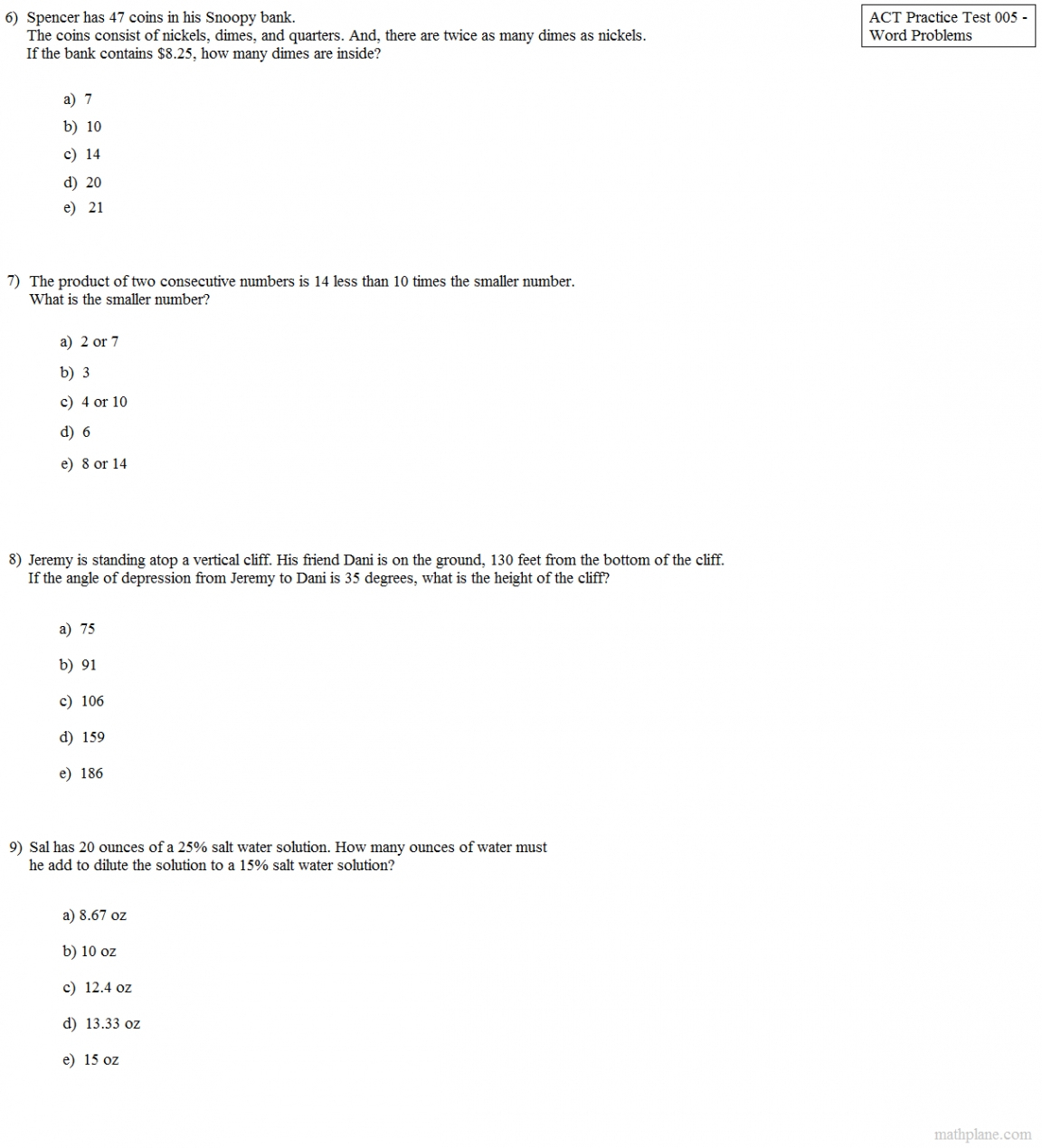 Free Act Test Prep Questions Math Bestshopping 2C231Ba6035D - Free Printable Act Practice Worksheets