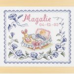 Free Birth Sampler Cross Stitch Pattern   Baby Cross Stitch Patterns Free Printable