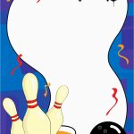 Free Bowling Party Invitation Template Word   Free Printable Bowling Invitation Templates