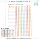 Free Checklists Planner Page Printables | Misstiina   Free Printable Checklist