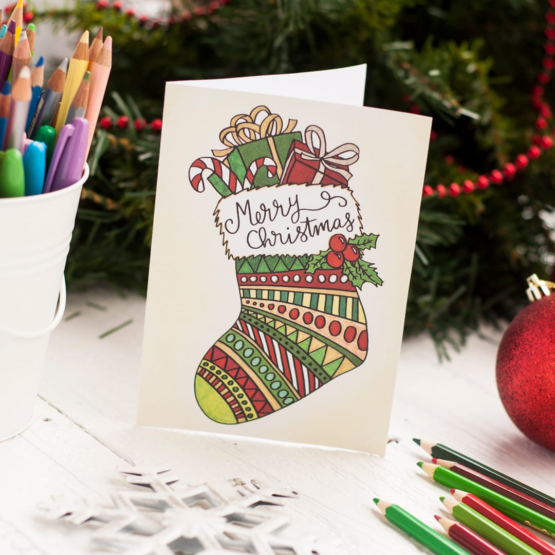 Free Christmas Coloring Card - Sarah Renae Clark - Coloring Book - Create Your Own Free Printable Christmas Cards