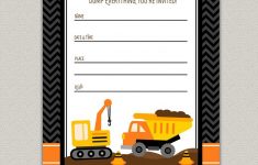 Free Printable Construction Birthday Invitation Templates