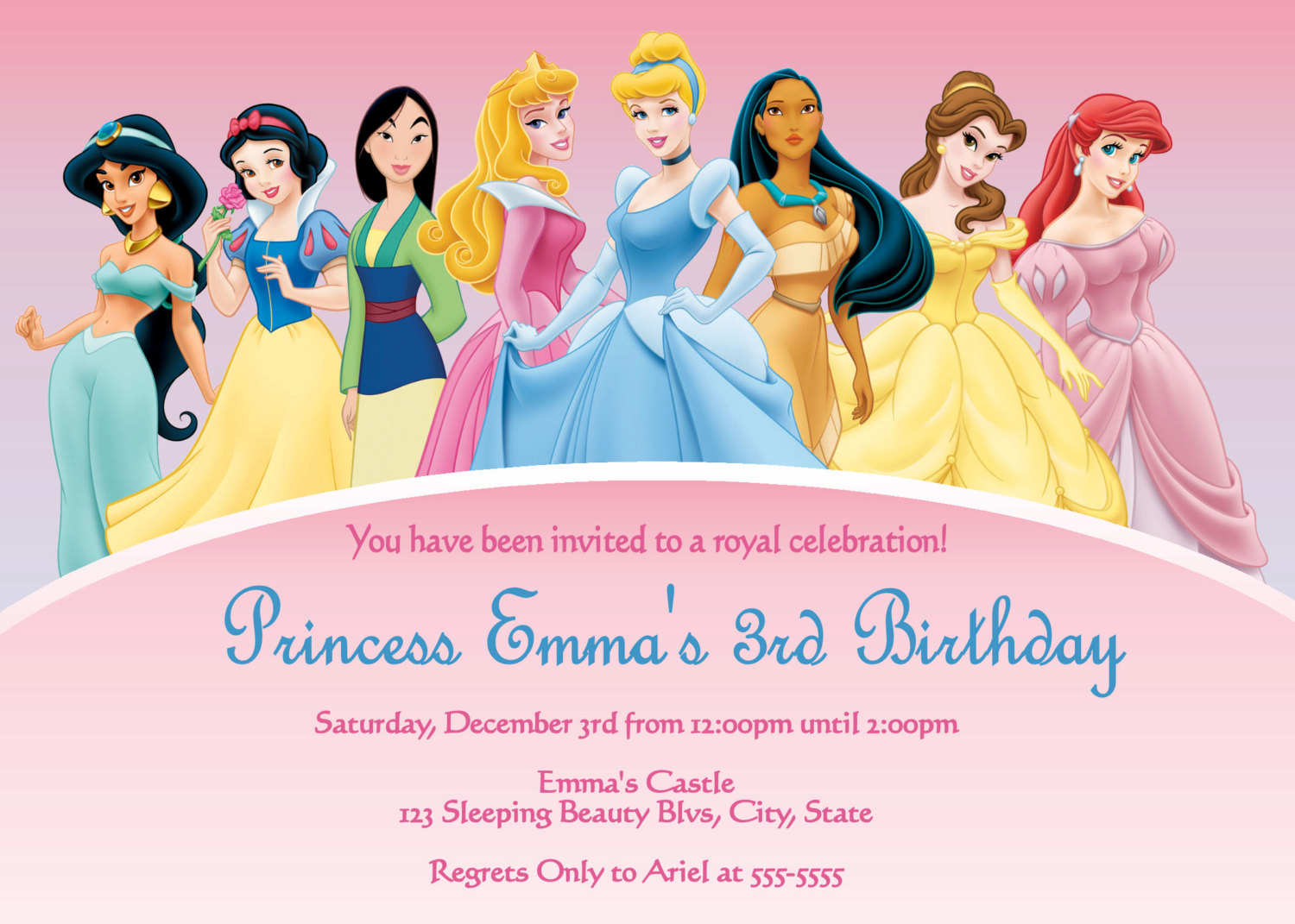 Free Disney Invitation Templates - Free Printable Disney Invitations