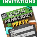 Free Diy Printable Minecraft Birthday Invitation   Clean Eating With   Free Printable Minecraft Invitations