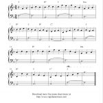 Free Easy Solo For Piano With The Melody Jesu, Joy Of Man's Desiring   Beginner Piano Worksheets Printable Free