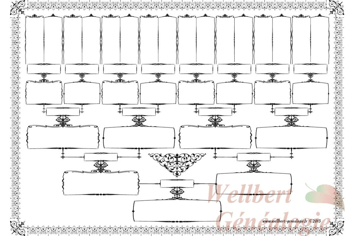 Free - Family Tree Template 5 Generations Printable Empty To Fill In - Free Printable Family Tree Template 4 Generations