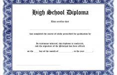 Free Printable High School Diploma Templates