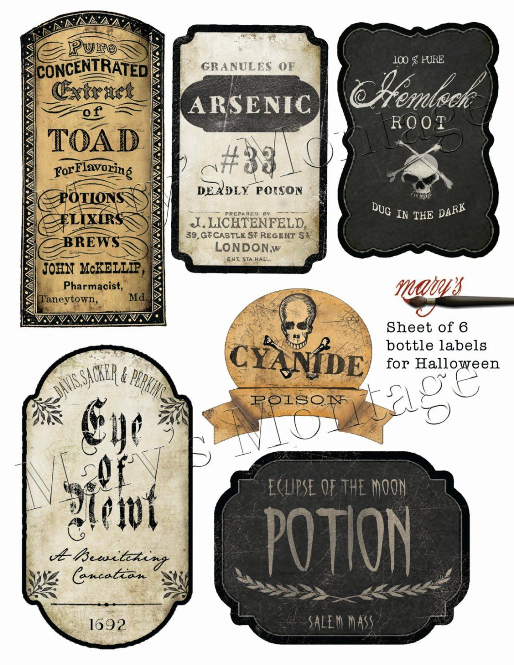 Free Halloween Bottle Labels Hallowen Org | Halloween | Pinterest - Free Printable Halloween Bottle Labels