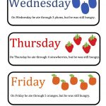 Free Hungry Caterpillar Mini Printable ~ Preschool Printables   Free Printable Days Of The Week Cards