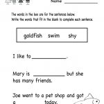 Free Kindergarten English Worksheets Printable And Online Worksheet   Free Printable Esl Grammar Worksheets