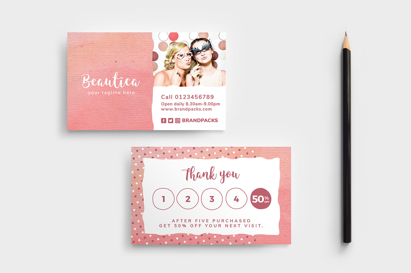 Free Loyalty Card Templates - Psd, Ai &amp;amp; Vector - Brandpacks - Free Printable Loyalty Card Template