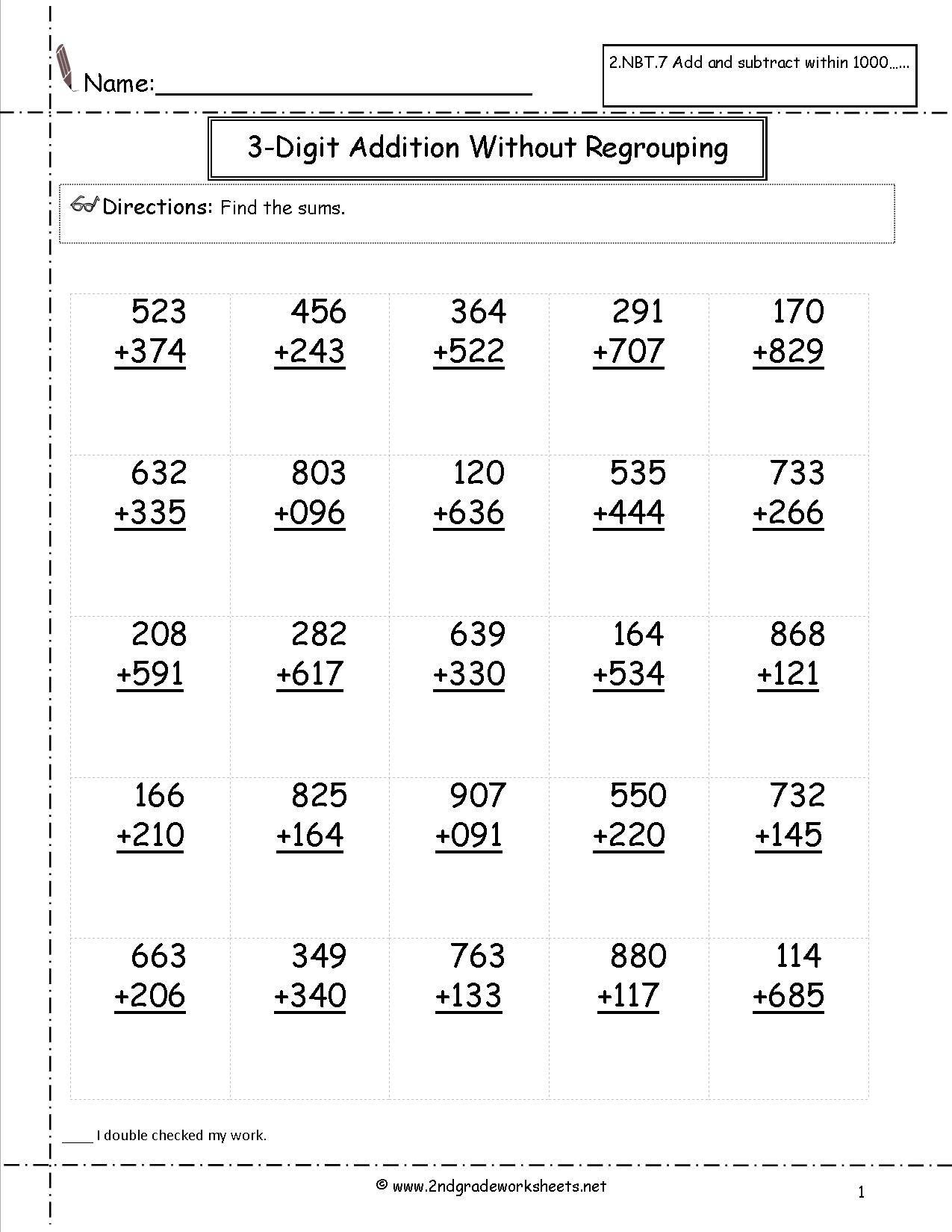 Free Math Worksheets And Printouts - Free Printable Addition And Subtraction Worksheets