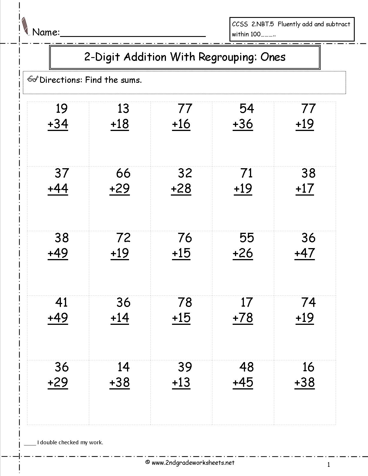 Free Math Worksheets And Printouts - Free Printable Math Worksheets Addition And Subtraction