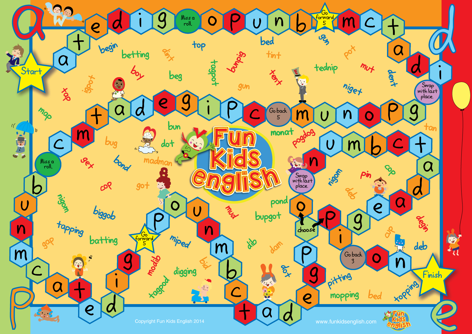 Free Phonics Board Games: Children&amp;#039;s Songs, Children&amp;#039;s Phonics - Free Phonics Readers Printable