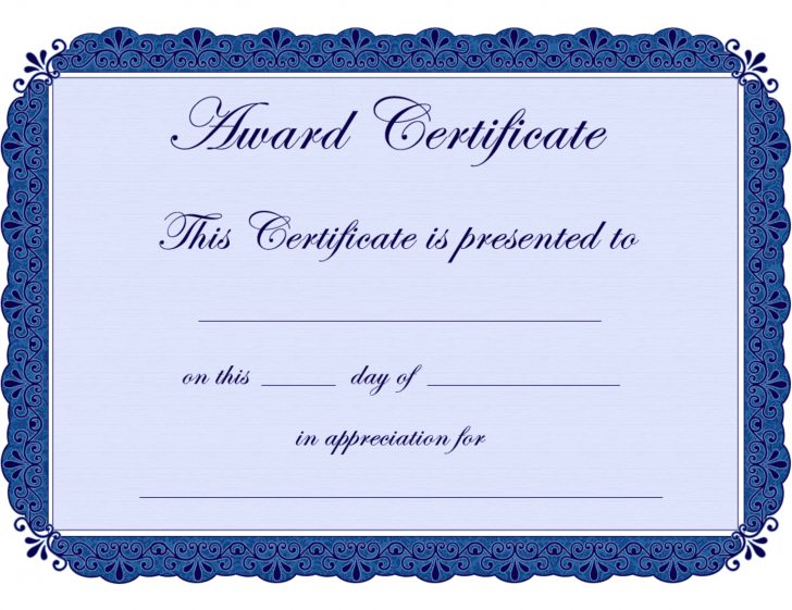 Free Printable Award Certificate Borders Award Certificate