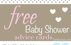 Free Printable Baby Advice Cards