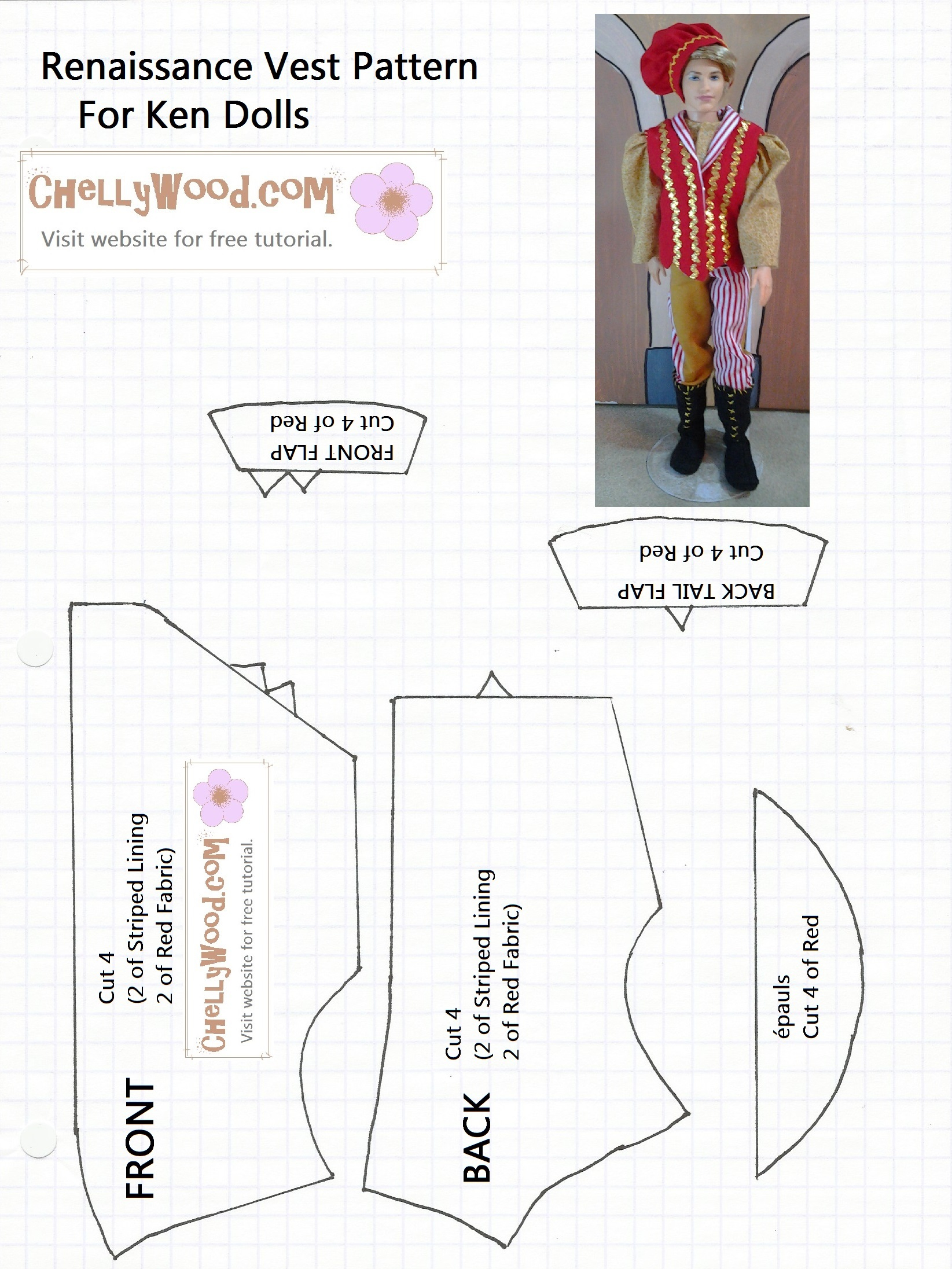 Free Printable Barbie Doll Clothes Patterns – Chellywood - Free Printable Barbie Doll Sewing Patterns Template