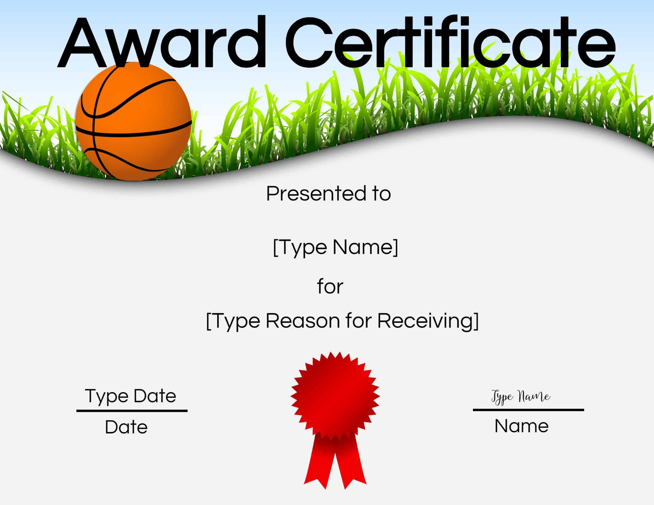 Free Printable Basketball Certificates | Customize Online - Basketball Participation Certificate Free Printable