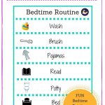 Free Printable Bedtime Routine Chart For Little Kids And Toddlers   Free Printable Bedtime Routine Chart