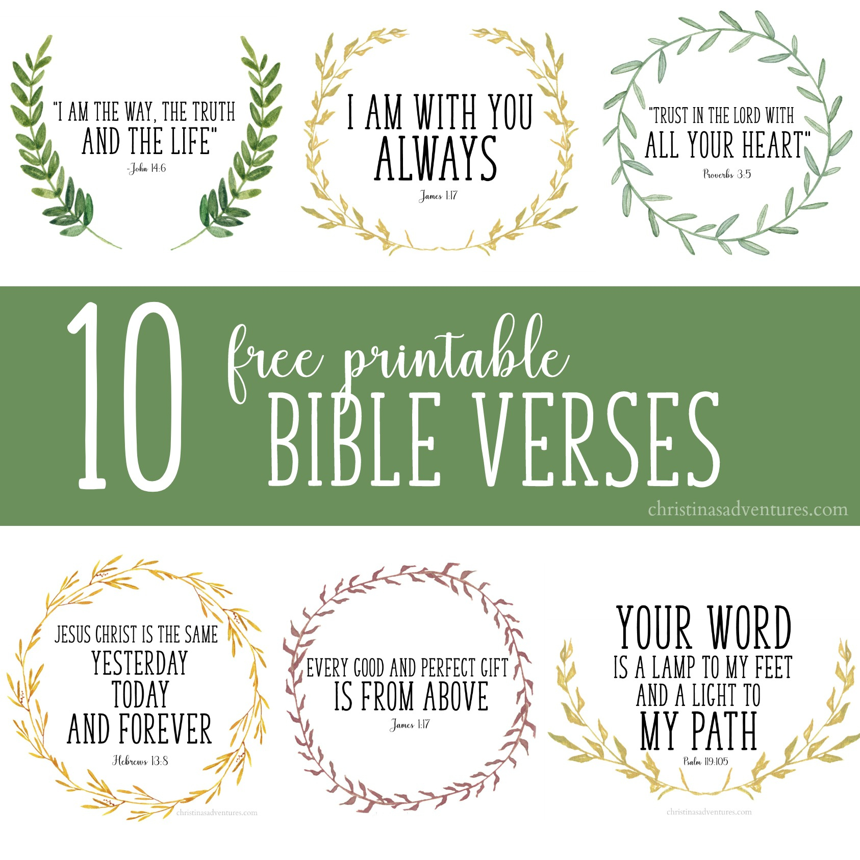 Free Printable Bible Verses - Christinas Adventures - Free Printable Inspirational Bible Verses