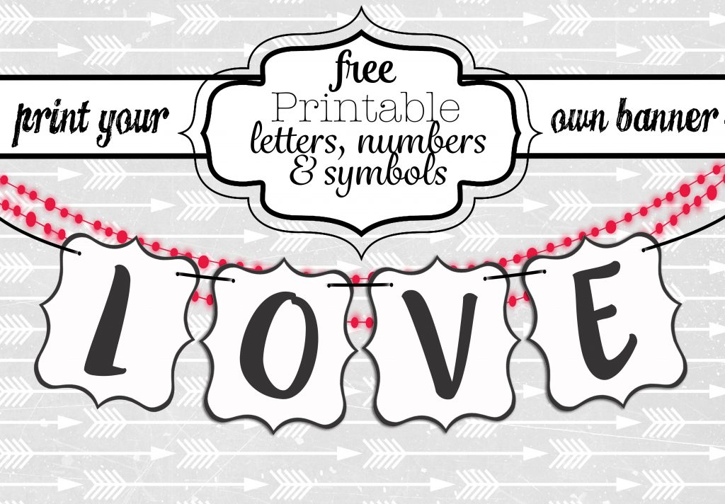 Free Printable Wedding Banner Letters
