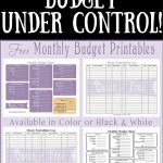 Free Printable Budget Worksheet   Queen Of Free   Free Printable Budget Forms