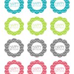 Free Printable Chevron Birthday Cupcake Topper Cakepins   Cupcake Flags Printable Free