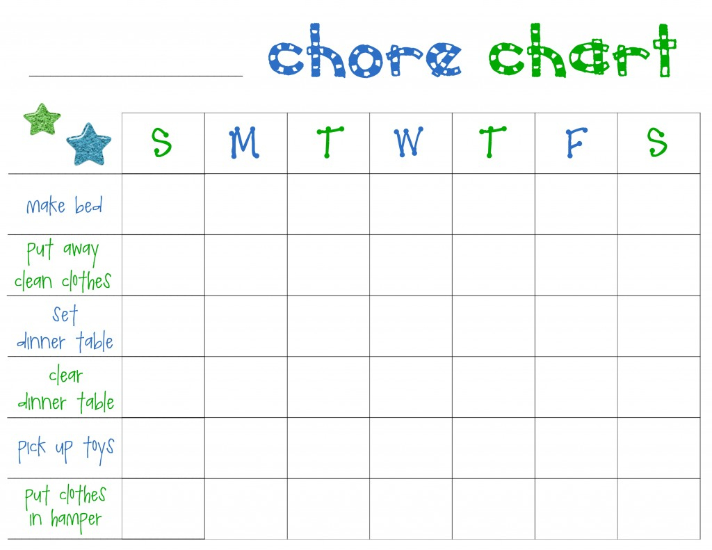 Free Printable Chore Charts For Toddlers - Frugal Fanatic - Free Printable Chore List