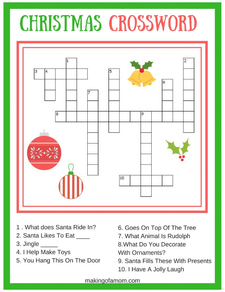 Free Printable Christmas Games - Making Of A Mom - Free Games For Christmas That Is Printable