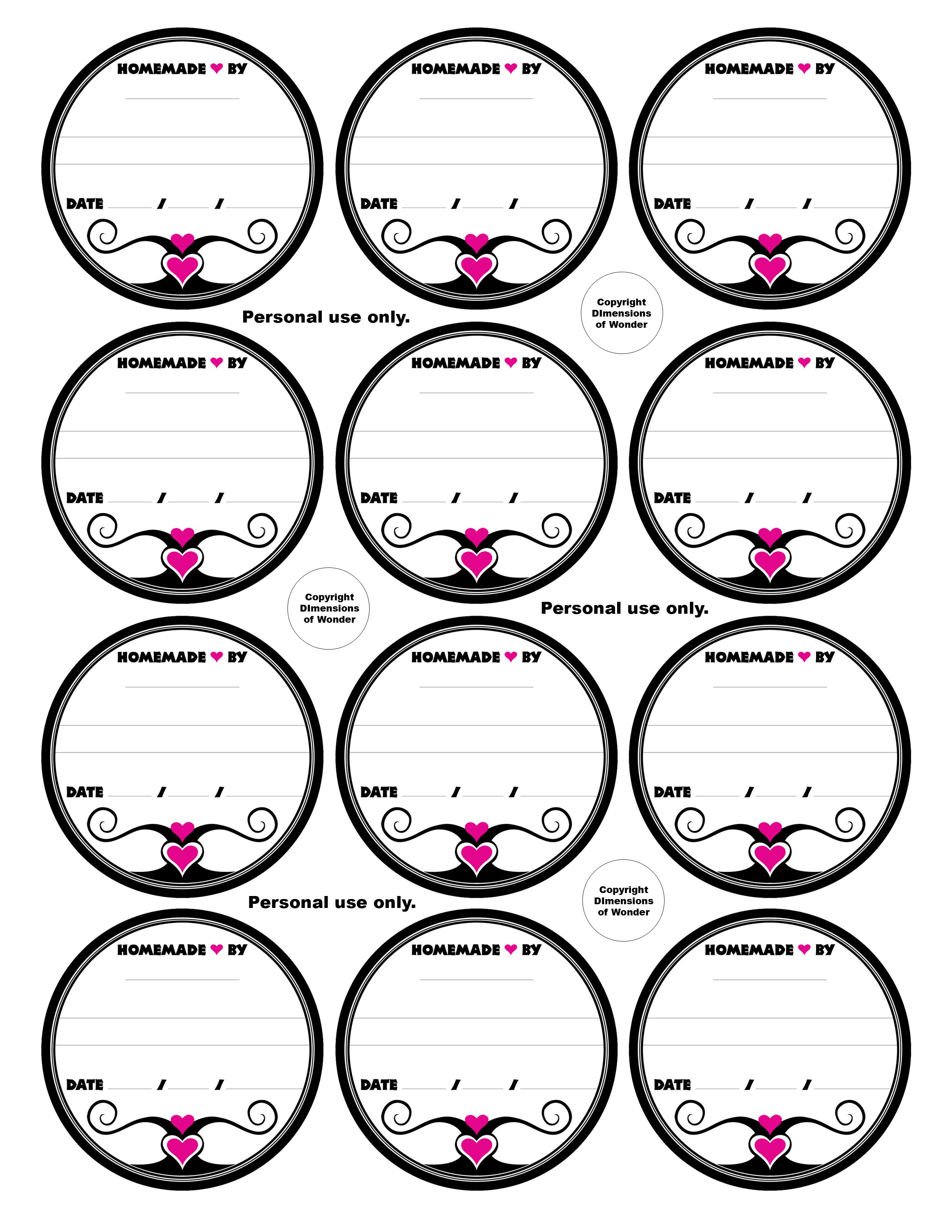 Free Printable Christmas Labels Templates | Jelly-Jar-Labels-Mason - Free Printable Mason Jar Labels Template