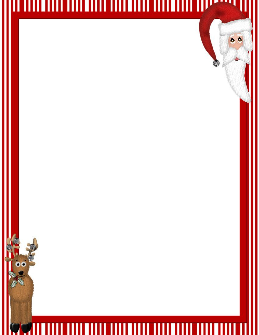 Free Printable Christmas Stationary Borders | Christmasstationery - Free Printable Stationary Borders