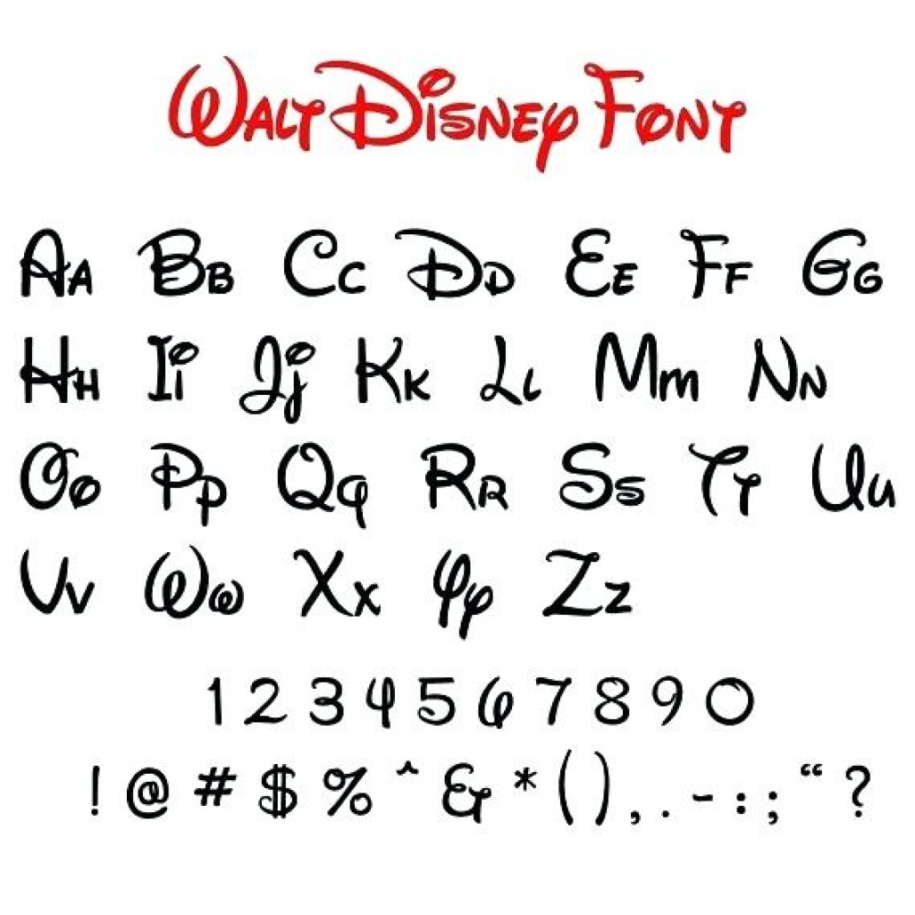 Free Printable Disney Alphabet Letters