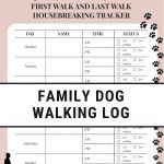 Free Printable Dog Walking Log   How To Set A Schedule And Develop A   Free Printable Walking Log