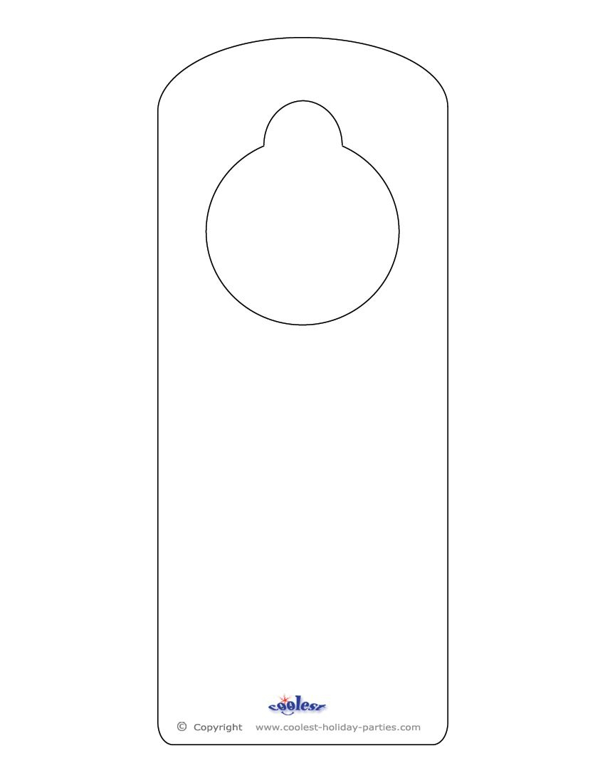 Free Printable Door Knob Hanger Template • Knobs Ideas Site - Free Printable Door Hanger Template